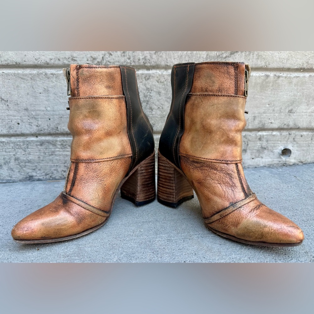 Freebird Joey Ankle Boots in Bronze Leather size 7. - Picture 4 of 5
